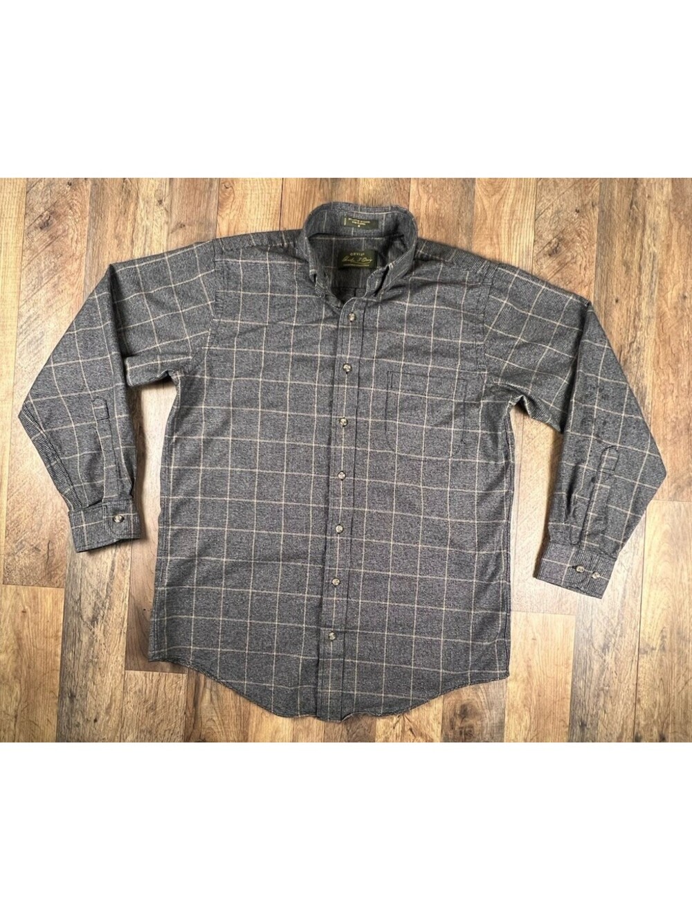 Orvis Signature Collection Shirt Medium Plaid Cotton Wool Blend Button Down M